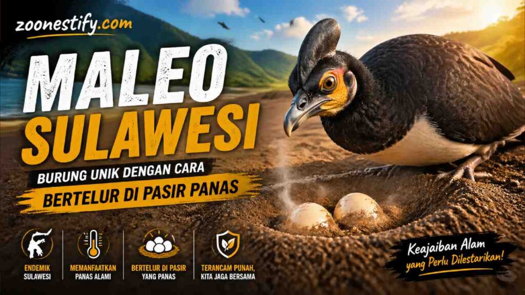 Maleo Sulawesi, Burung Unik dengan Cara Bertelur di Pasir Panas