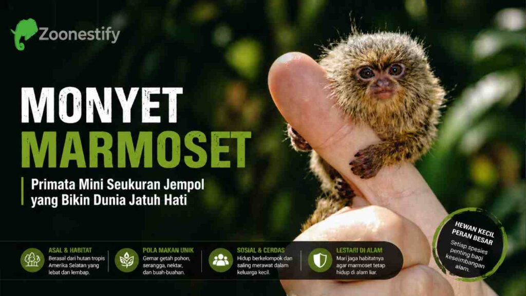 Monyet Marmoset, Primata Unik Seukuran Jempol yang Menggemaskan