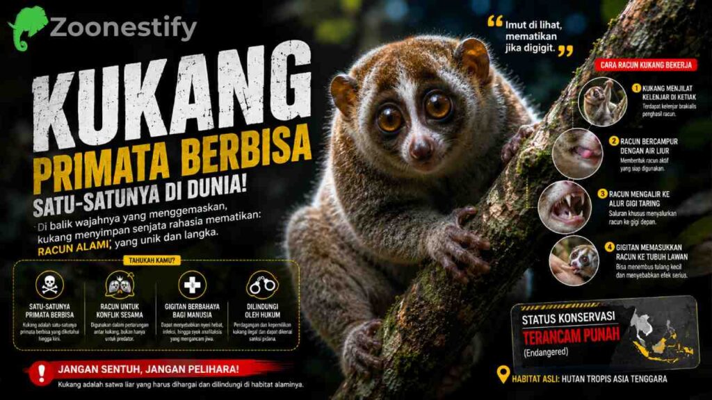 Kukang Bukan Sekadar Imut! Primata Berbisa Satu-Satunya di Dunia yang Mengejutkan Para Ilmuwan