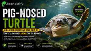 Pig-Nosed Turtle, Kura-Kura Hidung Babi yang Imut dan Langka