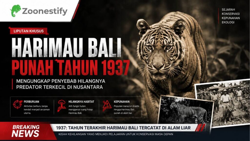 Harimau Bali Punah Tahun 1937, Penyebab Hilangnya Predator Terkecil di Nusantara
