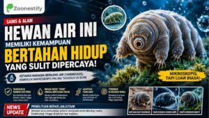 Tardigrade, Beruang Air, Hewan Air, Hewan Mikroskopis, Fakta Hewan, Zoologi, Kehidupan Ekstrem, Adaptasi Hewan, Sains Alam, Satwa Unik