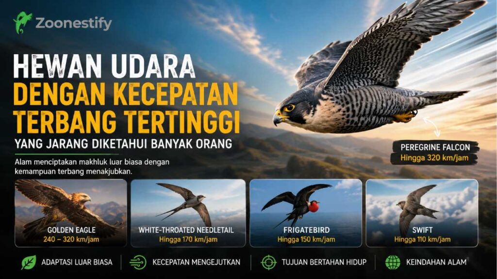 Hewan Udara dengan Kecepatan Terbang Tertinggi yang Jarang Diketahui Banyak Orang