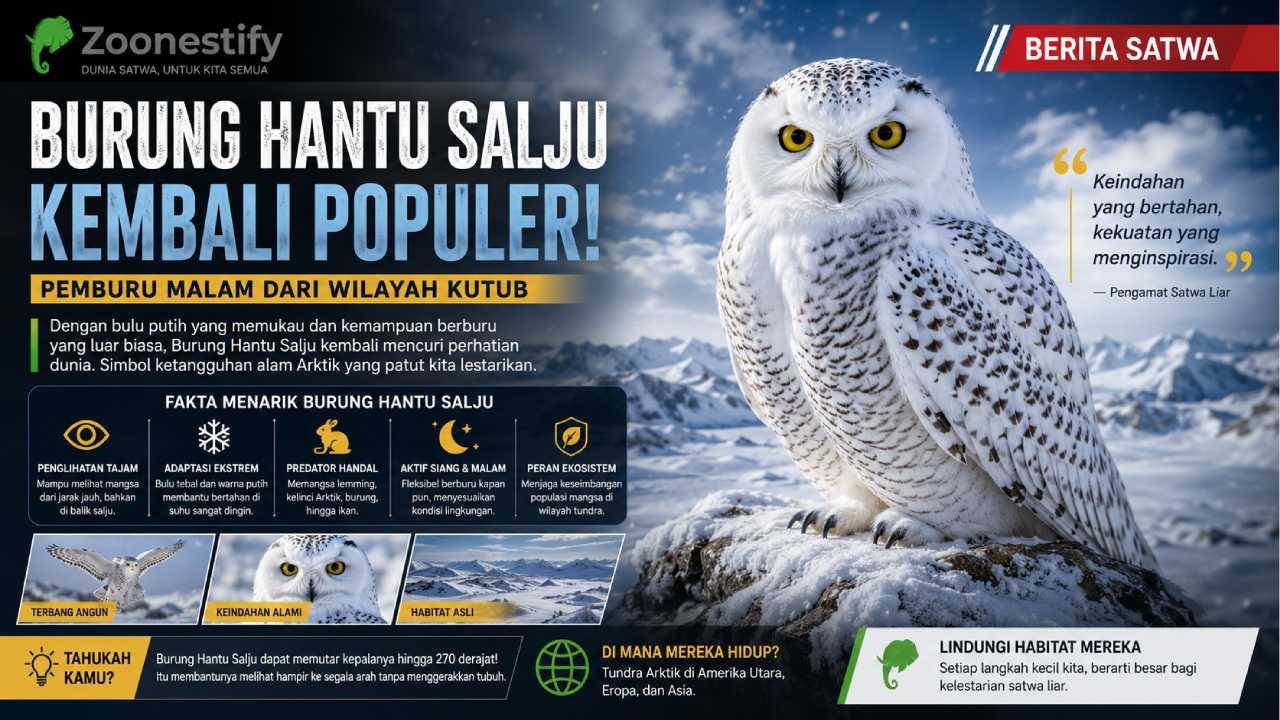 Burung Hantu Salju Kembali Populer, Pemburu Malam dari Wilayah Kutub