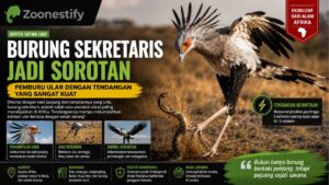 Burung Sekretaris Jadi Sorotan, Pemburu Ular dengan Tendangan Sangat Kuat