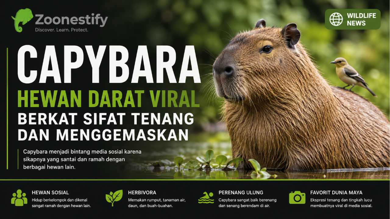 Capybara Menjadi Hewan Darat Viral Berkat Sifat Tenang dan Menggemaskan
