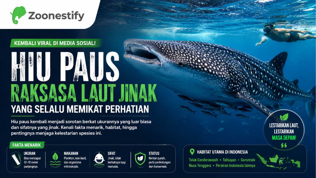 Hiu Paus Kembali Viral, Raksasa Laut Jinak yang Selalu Memikat Perhatian
