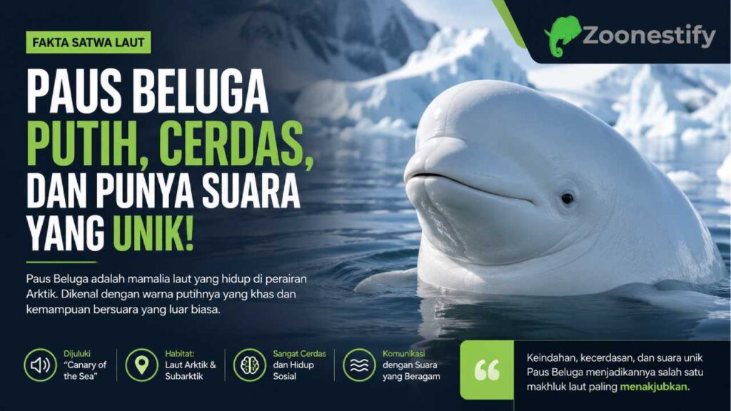 Paus Beluga Dikenal Berkat Warna Putih dan Suara yang Unik