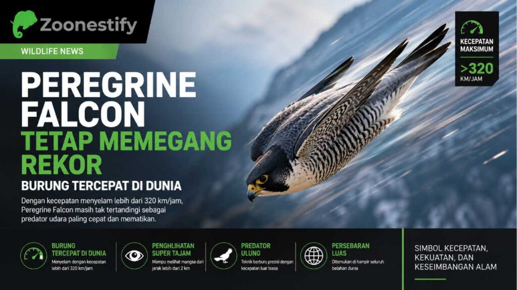 Peregrine Falcon Tetap Memegang Rekor Burung Tercepat di Dunia