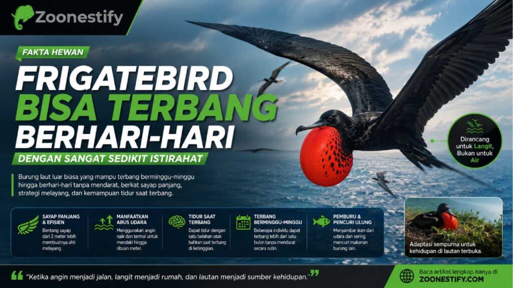 Frigatebird Bisa Terbang Berhari-hari dengan Sangat Sedikit Istirahat