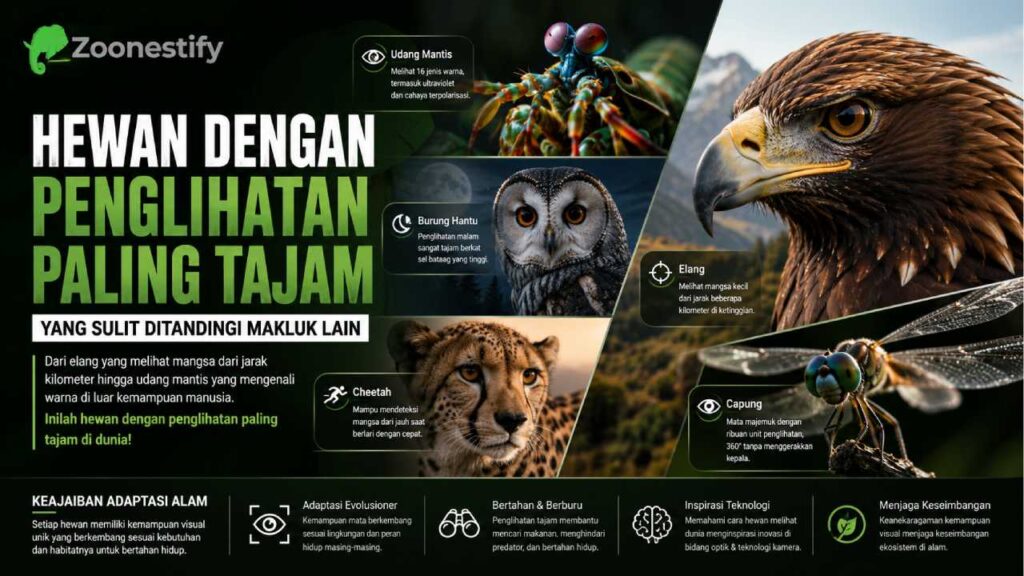 Hewan dengan Penglihatan Paling Tajam yang Sulit Ditandingi Makhluk Lain