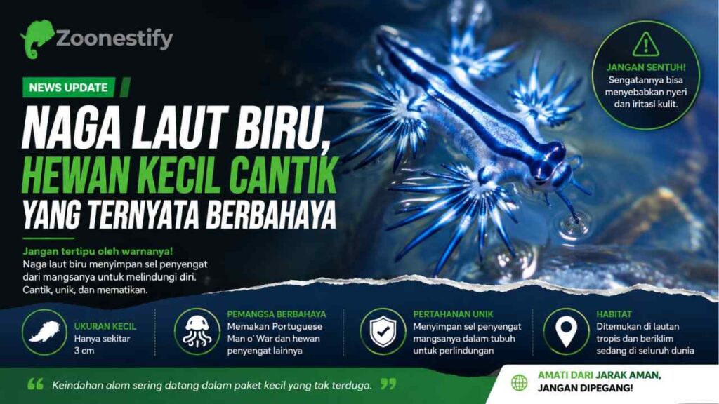 Naga Laut Biru, Hewan Kecil Cantik yang Ternyata Berbahaya