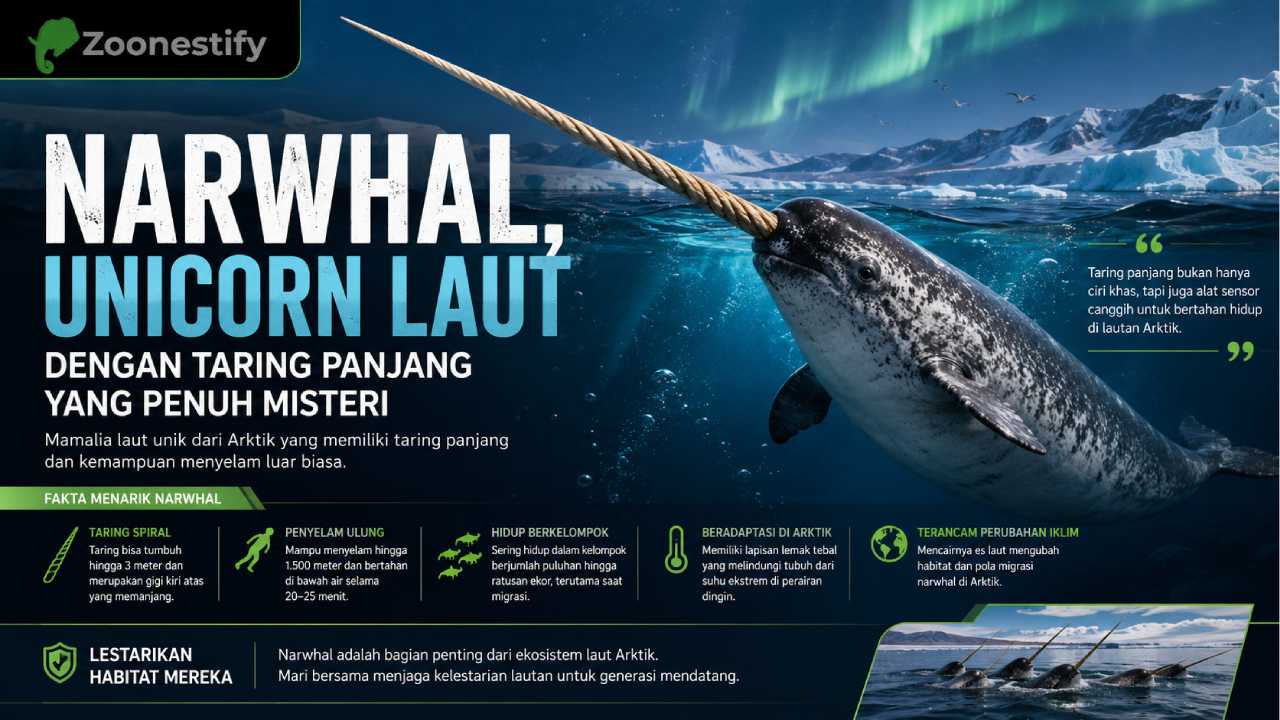 Narwhal, Unicorn Laut dengan Taring Panjang yang Penuh Misteri