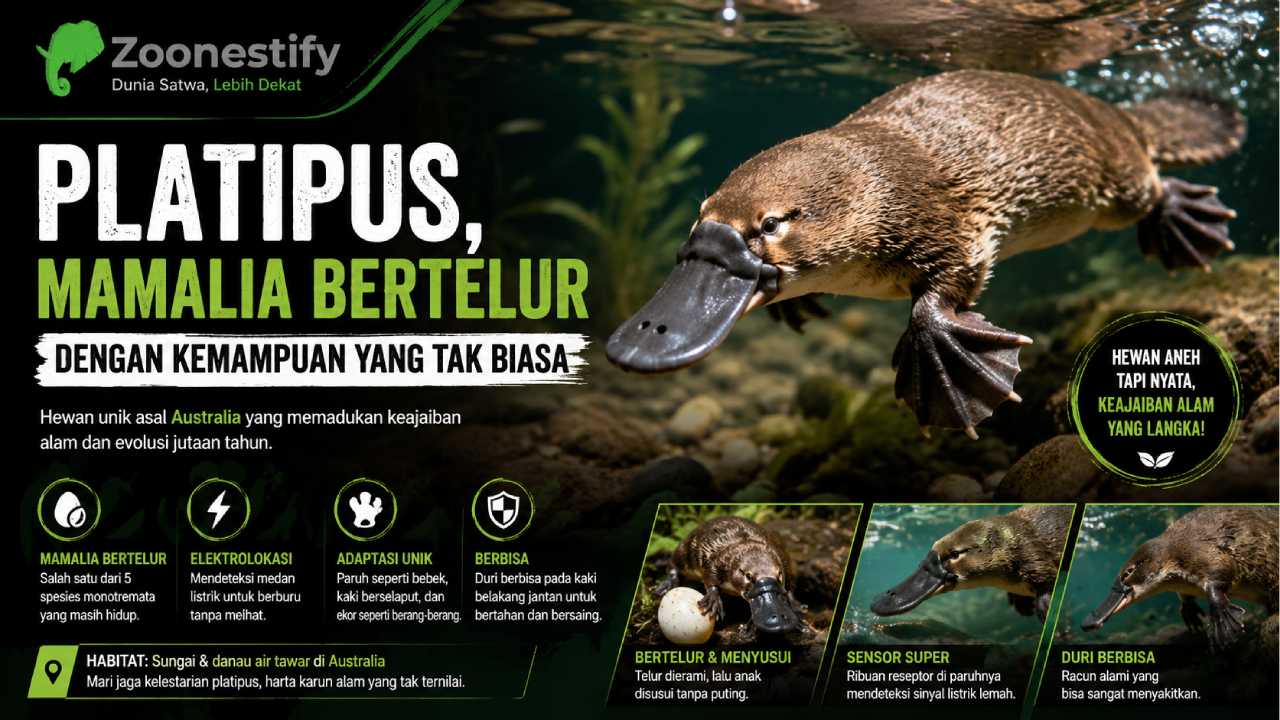 Platipus, Mamalia Bertelur dengan Kemampuan yang Tak Biasa