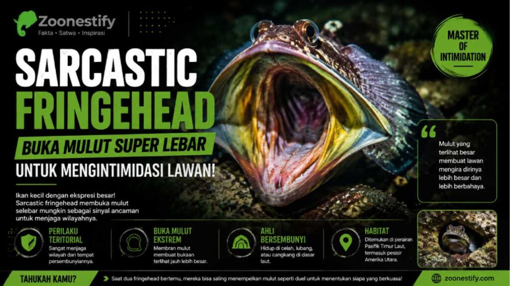 Sarcastic Fringehead Membuka Mulut Super Lebar untuk Mengintimidasi Lawan