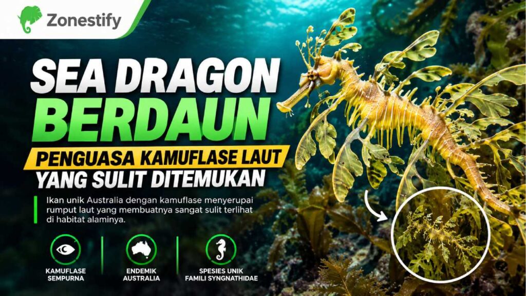 Sea Dragon Berdaun, Penguasa Kamuflase yang Sulit Ditemukan di Laut