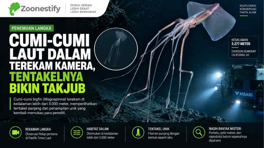 Cumi-Cumi Laut Dalam Terekam Kamera, Tentakelnya Bikin Takjub