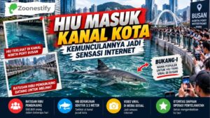 Hiu Masuk Kanal Kota, Kemunculannya Jadi Sensasi Internet