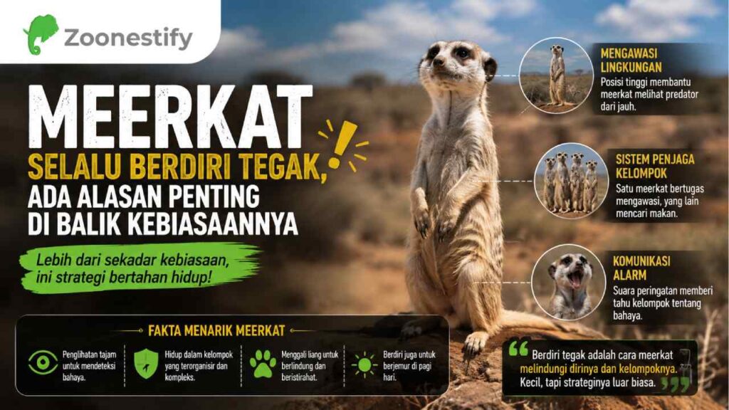 Meerkat Selalu Berdiri Tegak, Ada Alasan Penting di Balik Kebiasaannya