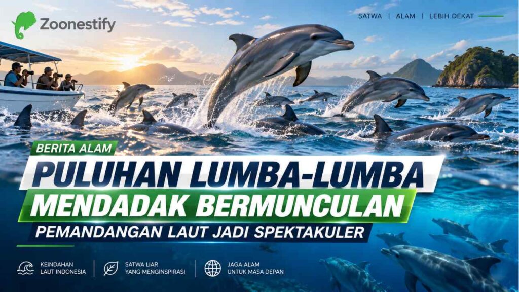 Puluhan Lumba-Lumba Mendadak Bermunculan, Pemandangan Laut Jadi Spektakuler