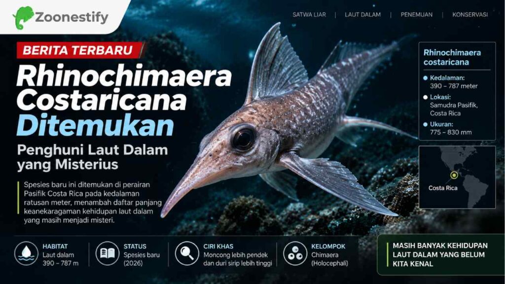 Rhinochimaera Costaricana Ditemukan, Penghuni Laut Dalam yang Misterius