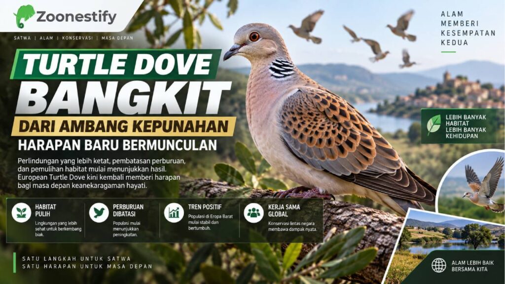 Turtle Dove Bangkit dari Ancaman Kepunahan, Harapan Baru Bermunculan