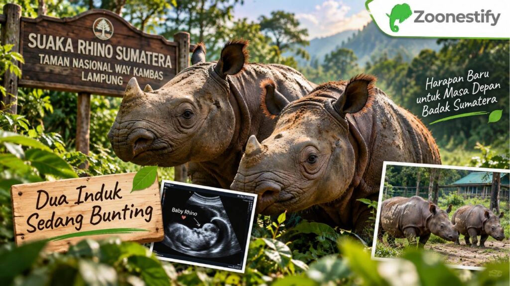 Badak Sumatera Bawa Kabar Bahagia, Dua Induk Sedang Bunting