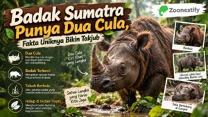 Badak Sumatra Punya Dua Cula, Fakta Uniknya Bikin Takjub