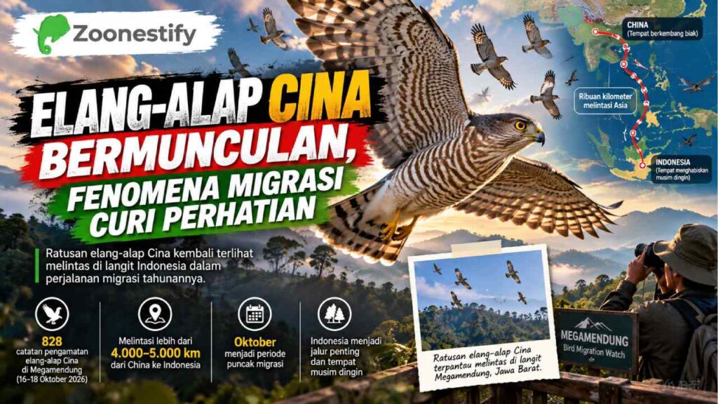Elang-Alap Cina Bermunculan, Fenomena Migrasi Curi Perhatian