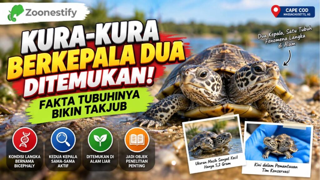 Kura-Kura Berkepala Dua Ditemukan, Fakta Tubuhnya Bikin Takjub