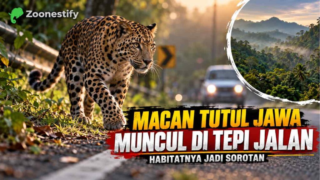 Macan Tutul Jawa Muncul di Tepi Jalan, Habitatnya Jadi Sorotan