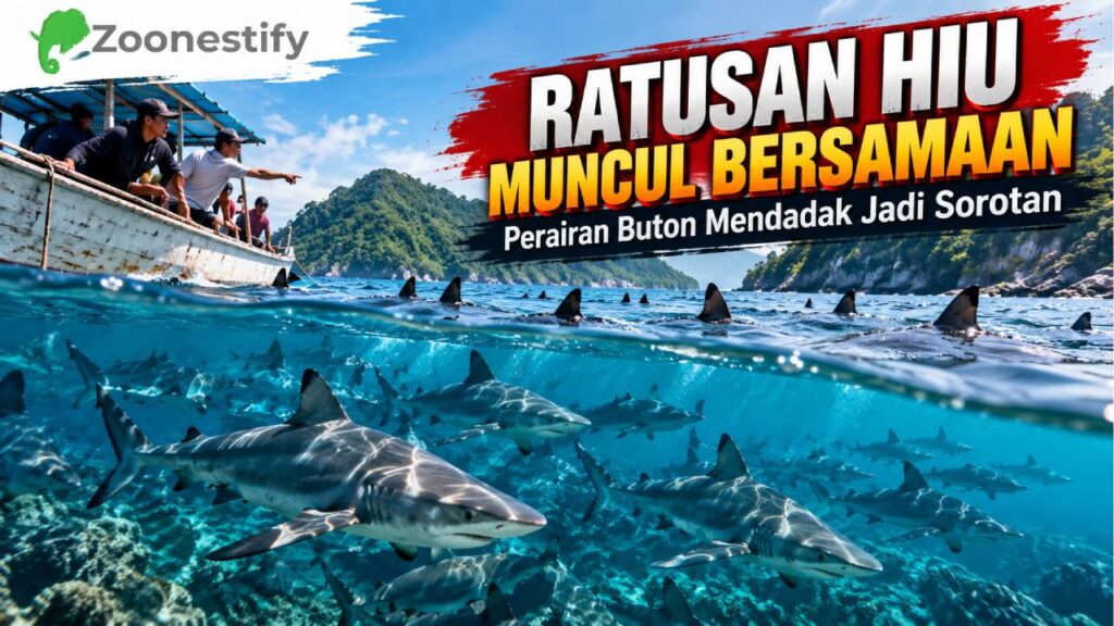 Ratusan Hiu Muncul Bersamaan, Perairan Buton Mendadak Jadi Sorotan