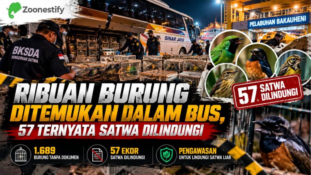 Ribuan Burung Ditemukan dalam Bus, 57 Ternyata Satwa Dilindungi