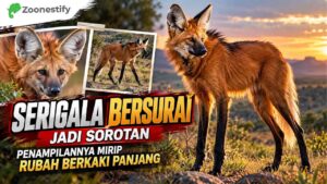 Serigala Bersurai Jadi Sorotan, Penampilannya Mirip Rubah Berkaki Panjang