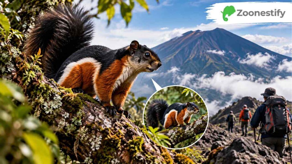 Tupai Prevost Gegerkan Pendaki, Muncul Misterius di Puncak Kerinci